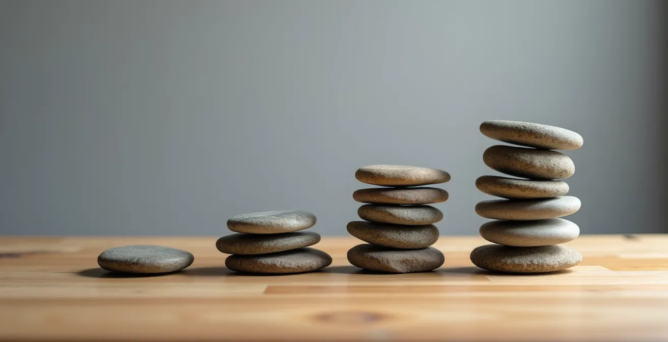 Abstract visualization of health data trends over time showing gradual changes