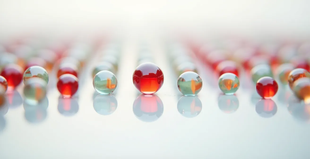 Visual representation of medical risk using colored dots arranged in rows